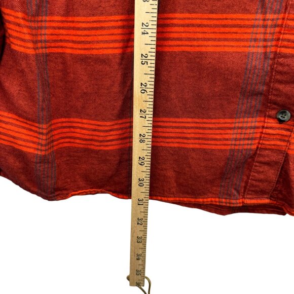 Grunge Rock Gorpcore Magellan‎ Red Plaid Boyfriend Button-Up Shirt XXL Flannel - Picture 7 of 9